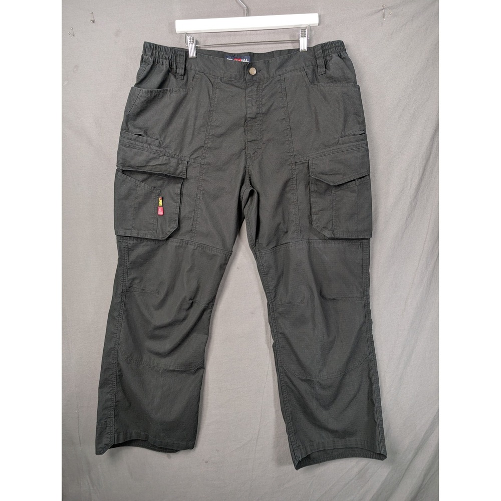 Bocomal Mens Flame Resistant Field Cargo Pants FRC2228 Black 42x30 Ripstop CAT 2